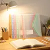 Pasta Transparente Colorida com Design Perfurado, Saco para Folhas Soltas para Armazenamento de Provas de Alunos, Bolsa para Arquivar Documentos de Escritório