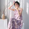 Nova Camisola de Algodão e Seda Estilo Japonês 2026 para Mulheres, Primavera Fina Solta Longa Estilo Princesa Roupa de Dormir