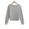 8027-26 Estilo Nuevo de Principios de Primavera Estilo Retro Americano Casual Cuello en V de un Solo Botón Patrón de Diamantes de Punto de Manga Larga