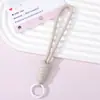 Llavero popular de aleación de nylon de moda con cuentas cortas, cordón simple para teléfono estilo ins, correa anti-pérdida para teléfono