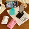 Suporte dobrável para celular, suporte de mesa preguiçoso para tablet, adequado para transmissão ao vivo e aulas online, suporte de celular portátil retrátil e universal