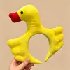 Pinza para el pelo linda y sofisticada para lavarse la cara, estilo nuevo de moda 2026, diadema de maquillaje, diadema de felpa de dibujos animados para otoño/invierno para un look de corona alta