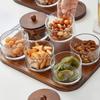 Novo Estilo Chinês Estilo Tronco Madeira Maciça Fruteira de Frutas Secas Sala de Estar Doméstico Caixa de Doces Lancheira Bandeja de Frutas Bandeja de Lanches