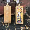 Taishang Laojun Aço Titânio Dourado Concha Gawu Impermeável Caixa Thangka Pingente Joia Nova Caixa Gawu Cartão Thangka