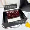 Bolso de Hombro Cruzado Chanel-Style Woc Lujo Cuero Patentado Cadena Acolchado para Mujer Versátil
