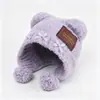 Gorro de punto tipo osito con lazo de encaje estilo coreano y orejas esponjosas, un gorro cálido y acogedor que cubre las orejas para mujeres en otoño e invierno