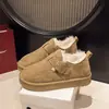 Zapatos Birkenstock de suela gruesa, forrados de felpa, engrosados para mujer, nuevo estilo popular Otoño/Invierno 2026, mocasines Birkenstock cálidos, zapatos de algodón, botas de nieve