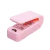 Mini selladora portátil, selladora pequeña para bolsas de plástico del hogar, selladora térmica eléctrica operada a mano, cubierta de calentador de bolsillo