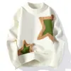 Tricô de Veludo de Visão Estrela Masculino Camada Interna Outono e Inverno Tricô de Malha para Usar por Cima Outono e Inverno Tricô de Malha Comércio Exterior Atacado Transfronteiriço