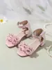 Sandalias de Princesa de Tacón Alto Nuevas para Niñas Primavera/Verano 2026 Suela Suave Antideslizante para Niñas Pequeñas Venta al por Mayor Zapatos Infantiles Transfronterizos
