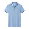 Camisa Polo Manga Curta Gola Colorida Lapela Roupas de Grupo Roupas de Trabalho Roupas da Cultura Corporativa Unissex Logo Impressível