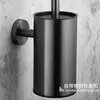 Portacepillo de Inodoro Gris Metalizado, Antiolor Acero Inoxidable 304 Montado en Pared Cepillo de Limpieza para Baño, Tipo Montado en Pared