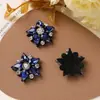 Parche de tela de estrella de cinco puntas con diamantes de imitación de moda, parche de estrella de diamante cosido a mano, flor de zapato DIY, broche, parche de ropa, parche