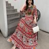 Vestido estilo étnico novo rayon Tailândia Nepal Yunnan Sanya Xinjiang turismo vestido estilo étnico