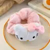 Diadema de Peluche Sanrio para Otoño e Invierno, Diadema Linda de Dibujos Animados para Niños, Cuerda para Cola de Caballo con Bola, Tocado para Mujer