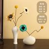 Jarrón de cerámica blanca pura Jingdezhen, florero pequeño y sencillo chino, adorno moderno para arreglos florales, decoración de escritorio para el hogar, joyería para salón de té.