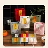 Papel con Patrón de Agua y Puntos Dorados Autoadhesivo Pegatinas para Cajas Flotantes Sellos para Cajas de Regalo de Postre Estilo Chino con Texto de Buena Suerte