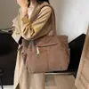 Bolsa de pana para mujer de gran capacidad, nuevo modelo 2025, bandolera, bolsa de trabajo, bolsa de hombro para estudiante, diagonal