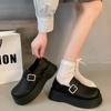 Zapatos Pequeños de Cuero Estilo Británico Retro Negro Mate para Mujer 2026 Nuevos Zapatos Mary Jane Versátiles de Suela Gruesa para Primavera y Otoño