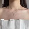 Colar com pingente de cruz de diamante completo feminino, leve, luxo, nicho, requintado, empilhado, clavícula, corrente, estilo coreano de alta qualidade, tudo combina