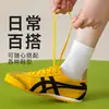 Calcetines Blancos para Mujer, Calcetines Cortos para Combinar con Zapatillas de Entrenamiento Alemanas, Calcetines de Algodón Puro para Primavera y Otoño, de Tubo Corto, Sin Costuras, para Maternidad, Estilo Delgado de Verano, de Tubo Corto