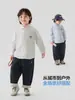 Camisa de Manga Larga de Algodón Puro para Niño Estilo Europeo Otoño 2026 Ropa Nueva para Niños Estilo Primavera/Otoño Top Trendy para Bebé Niño