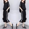Estação independente cross-border plus size roupas femininas verão novo estilo coreano terno de duas peças gordinho menina solta casual calças de pernas largas terno mulheres
