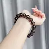 Pulseira de Cristal de Obsidiana Natural de Chá Transfronteiriça Quartzo Fumê Obsidiana de Chá Pulseira de Obsidiana de Chá para Homens e Mulheres Cristal de Casal