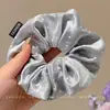 Elástico de Cabelo de Renda Estilo Coreano para Rabo de Cavalo, Scrunchie Grande, Elástico para Coque, Acessório de Cabelo de Luxo para Meninas