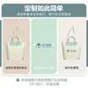 Bolsa de lona exclusiva para exportação com quatro cantos de couro PU, bolsa tote criativa, bolsa promocional para presente, impressão de logotipo personalizada disponível