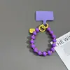 Pulsera Clip Corazón de Caramelo Universal con Cuentas Lanyard para Teléfono Cadena para la Muñeca Separador Colgante DIY Nuevo de Moda