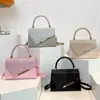 Bolsa Feminina Novo Estilo com Toque de Luxo, Bolsa de Ombro Único Transversal, Bolsa de Mão Versátil, Estilo Fresco, Bordado com Fio Dourado, Bolsa Quadrada Pequena
