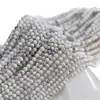 7A turquesa blanca natural cuentas redondas facetadas DIV pulsera semiacabada accesorios de cuentas redondas directo de fábrica