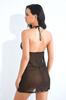 Comercio exterior transfronterizo entre Europa y Estados Unidos, ropa interior sexy nueva y atractiva, camisón de malla con perspectiva negra, venta directa de fábrica
