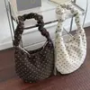 Bolso de Hombro Peludo Nuevo de Otoño e Invierno para Mujer, Gran Capacidad, Moda, Estampado de Leopardo, Rayas Verticales, Bolso Retro