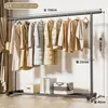 Tendedero de Tubo de Acero Galvanizado para Uso Doméstico, Tendedero Colgante para Balcón, Tendedero Simple Doble Barra de Tubería de Agua para Exteriores para Secar Ropa y Colchas
