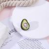 Broche de Desenho Animado Criativo e Peculiar Coração de Abacate Terra Insígnia de Metal Broche de Decoração de Roupa Personalizada Acessório