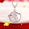 Colgante de pollo del zodiaco de plata, regalo de cumpleaños para mujer, collar de pollo de la suerte, joyería de pollo del dinero, venta al por mayor, una generación de cabello