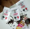 Bolsa de café de papel kraft blanco de 125g buena bolsa de café de papel kraft no aluminizado de protección ambiental autosoportante de 150g con válvula de aire para café