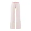 Pantalones Casuales Sexy de Tiro Bajo con Cordón Pantalones Largos para Mujer Otoño e Invierno Versátiles Ajustados Rectos de Pierna Ancha Pantalones Deportivos