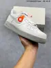 Zapatos Putian Air Force 1'07 Export para Hombre y Mujer Blancos y Grises Air Force 1 de Caña Baja Deportivos con Suela Gruesa