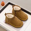 Botas de Nieve para Niños 2026 Invierno Nuevo Estilo Aterciopeladas Engrosadas Botas de Invierno Niñas Suela Suave Botas de Algodón Niños Bebé Zapatos de Algodón