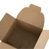 Caixa Retangular Dobrável de Papel Kraft em Estoque Caixa de Papel Pequena Caixa para Presente Doce Embalagem Descartável Simples Caixa Universal