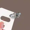 Pinza Pequeña Lateral para el Cabello con Pedrería y Lazo, Pinza de Pato, Accesorio de Pinza de Cristal de Gama Alta