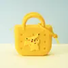 Monedero de silicona con forma de cueva cuadrada para niños, bolso cruzado para caminar, divertido y bonito bolso de silicona para cambio.
