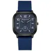 Plaza de comercio electrónico transfronteriza carcasa cuadrada personalizada creativa relojes para hombre al por mayor moda retro correa de silicona estudiante relojes de cuarzo hombre