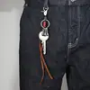 Estilo Simple Decoración de Borla de Cuero Llavero de Coche para Hombre Colgante de Llave de Aleación Accesorio Versátil para Bolsos