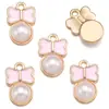 Colgante Pequeño de Esmalte de Colorido Lazo Estilo Coreano Estilo Ins Joyería Collar Pulsera Pendientes Materiales para Manualidades Multicolor U104