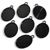 40*30 Diámetro Interior Piedra de Tiempo Ovalada Base Metálica DIY Aleación Accesorio de Joyería Colgante C91