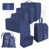 Bolsa de almacenamiento de viaje, juego de seis piezas, juego de siete piezas, juego de ocho piezas, bolsa de lavado plegable, bolsa de almacenamiento de ropa, paquete de bolsa de viaje